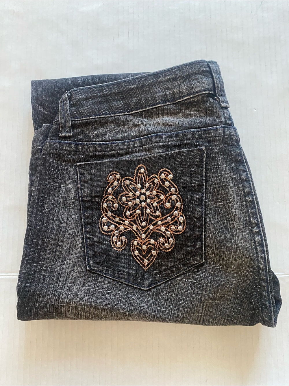 KIKIT Charcoal Boot Cut Denim Jeans, Size 4